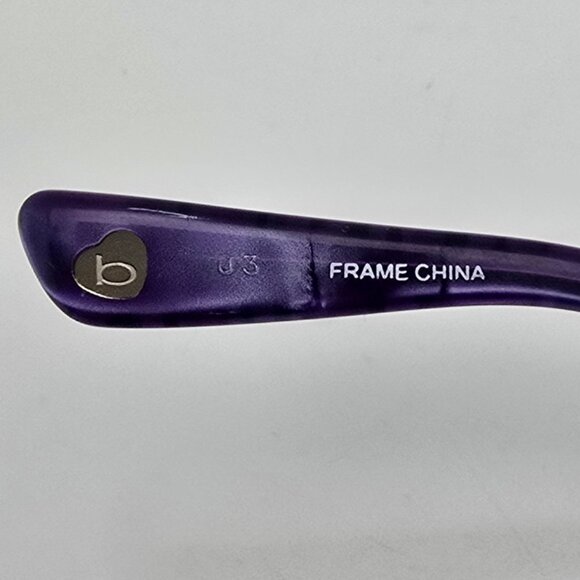 Bebe BB7054 Delicious Silver Purple Cheetah Print Frame Purple Lens Sunglasses - Picture 7 of 13